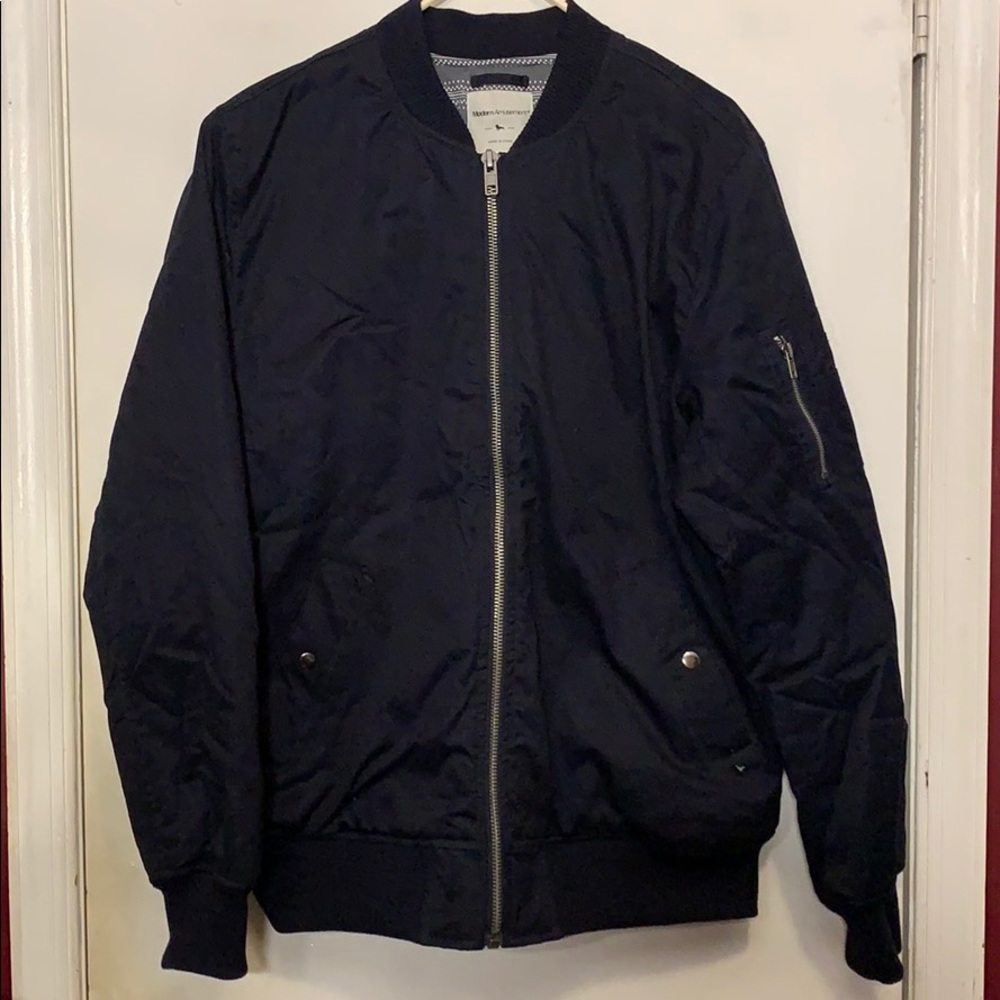 Modern Amusement Navy Blue Bomber Size Large